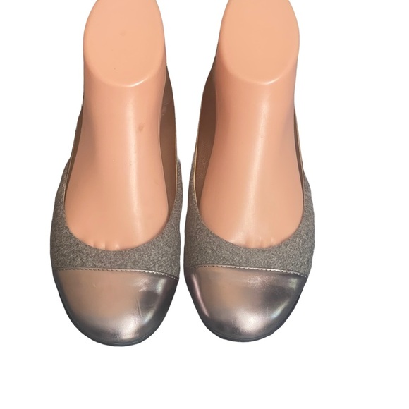 Authentic Jimmy Choo Grey Metallic ballet flats size 38 - Picture 3 of 15